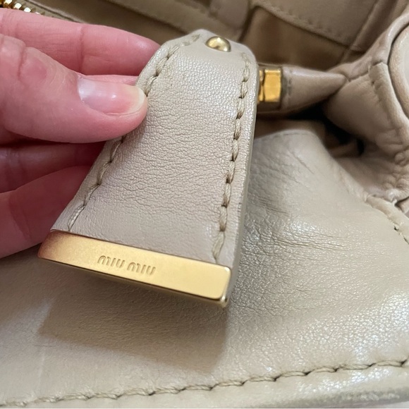 MIU MIU Large Tote Cream Color - Picture 10 of 15